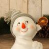 matches21 - Webshop Schneemann Deko Figuren mit Strickmuetzen grau Kunststoff 4er Set sort 8x11 cm 116859 4 1 11