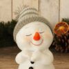 matches21 - Webshop Schneemann Deko Figuren mit Strickmuetzen grau Kunststoff 4er Set sort 8x11 cm 116859 5 1 12