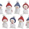 matches21 - Webshop Schneemann Winter Deko Figuren rot blaue Muetzen 8er Set Kunststoff je 5 cm 112960 1 7