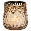 matches21 - Webshop Schoene Windlichter aus Glas in braun mit Metall Dekor in 2 Groessen 126897 1 11