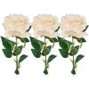 matches21 - Webshop Schoene kuenstliche Rose Kunstblume 3er Set Deko in weiss 30 cm 126519 1 5