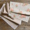 matches21 - Webshop Serviette Stoffserviette LUISA Rosen Karo Allover bunt 40x40 cm Landhaus 1 Stk 121433 2 1 11