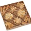 matches21 - Webshop Sterne Engel Zapfen Stroh Christbaumschmuck Strohsterne 28er Set sort je 6 cm 122647 1 1 4