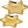 matches21 - Webshop Sterne Teller Dekoteller sternfoermig Weihnachten gold Metall 1 Stk in 2 Groessen 123926 1 10