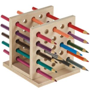 matches21 - Webshop Stiftehalter Bausatz Holz Holzbausatz Werkset Bastelset fuer Kinder ab 11 Jahren 113170 3 1 6