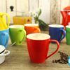 matches21 - Webshop Tasse Becher Kaffeebecher farbig gelb Porzellan 2 1 5