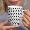 matches21 - Webshop Tasse Becher Streifen und Punkte schwarz weiss P 1 5