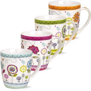 matches21 - Webshop Tasse Kaffeetasse Kaffeebecher Blumen B WARE Porzellan 1 Stk 109893 1 29