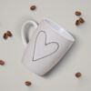 matches21 - Webshop Tassen Becher Herzen Herzdekor grau beige weiss 3er Set Keramik 11 cm 250 ml 110262 13 1 12