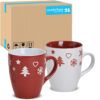 matches21 - Webshop Tassen Becher Kaffeebecher 36 Stk Weihnachtsdekor rot weiss 300 ml 110878 2 1 10