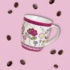 matches21 - Webshop Tassen Becher Kaffeebecher bunte Blumen Porzellan 4er Set je 10 cm 350 ml 105055 5 1 26