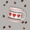 matches21 - Webshop Tassen Kaffeebecher Landhaus Herzen und Blumen rot grau Porzellan 6er Set sort 9 cm 122598 2 1 10