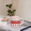 matches21 - Webshop Tassen Kaffeebecher Landhaus Herzen und Blumen rot grau Porzellan 6er Set sort 9 cm 122598 6 1 14