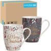 matches21 - Webshop Tassen Kaffeebecher Merry Christmas grau weiss Porzellan 36 Stk 340 ml 10 cm 119672 1 1 10