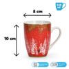 matches21 - Webshop Tassen Kaffeebecher Tannenbaeume Wald rot gruen Porzellan 4er Set sort 340 ml 10 cm 119659 1 1 9