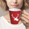 matches21 - Webshop Tassen Kaffeebecher Weihnachten Hirsche rot und grau Steingut 36 Stk 200 ml 119676 1 1 10