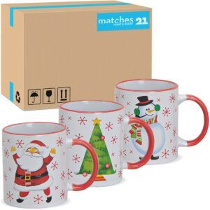 matches21 - Webshop Tassen Weihnachtstassen Keramik Nikolaus Schneemann Baum 36 Stk 300 ml 114711 1 8