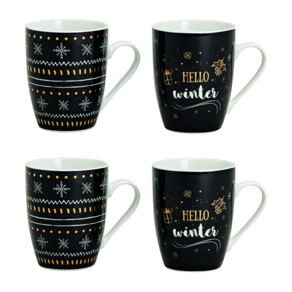 matches21 - Webshop Tassen Weihnachtstassen Porzellan Hello Winter Weihnachten 48 Stk 340 ml 114703 6 1 7