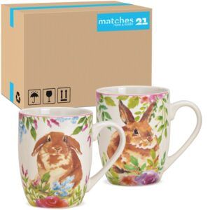 matches21 - Webshop Tassen mit gemalten Osterhasen Hasen Porzellan Kaffeetassen 36 Stk sort 10 cm 123191 1 13