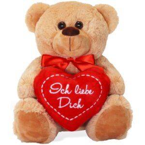 matches21 - Webshop Teddybaer mit Herz ICH LIEBE DICH braun 25 cm 117752 4 1 10