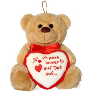 matches21 - Webshop Teddybaeren mit Herz hellbraun beige Teddy Kuscheltiere 25 cm 1 Stk 6 Motive 123541 6 1 4