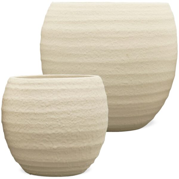 matches21 - Webshop Terrakottatoepfe Blumentoepfe Pflanztoepfe Rillen Terrakotta creme 2 Groessen 124464 1 7