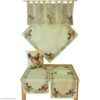 matches21 - Webshop Tischdecke Mitteldecke Hahn Henne Kueken Blumenwiese Druck Tischwaesche 85x85 cm 120996 1 1 4