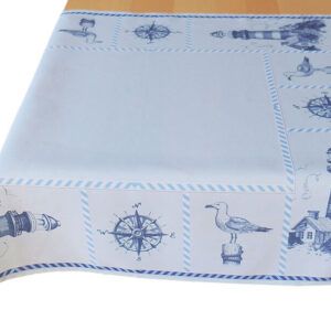 matches21 - Webshop Tischdecke Mitteldecke Leuchtturm und Maritimes blau weiss Tischwaesche 85x85 cm 121157 1 7