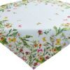 matches21 - Webshop Tischdecke Mitteldecke Tischwaesche Blumenwiese und Schmetterlinge bunt 85x85 cm 115845 1 3