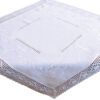 matches21 - Webshop Tischdecke Mitteldecke weiss edle Stickerei und Haekelspitze Landhausstil 110x110cm 117107 1 3