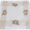 matches21 - Webshop Tischdecke Tischwaesche Osterhasen Leinenoptik beige weiss 60x60 cm 115793 1 3