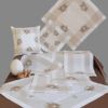 matches21 - Webshop Tischdecke Tischwaesche Osterhasen Leinenoptik beige weiss 60x60 cm 115793 1 1 4