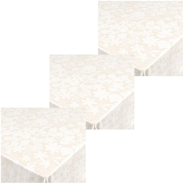 matches21 - Webshop Tischdecken In Outdoor Tischtuecher Bluemchen Vlies weiss beige 3 Groessen 124785 1 9