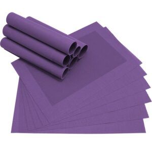 matches21 - Webshop Tischset Platzset BORDA Platzmatten 12er Set violett lila gewebt 43x30 cm 100120 1 20