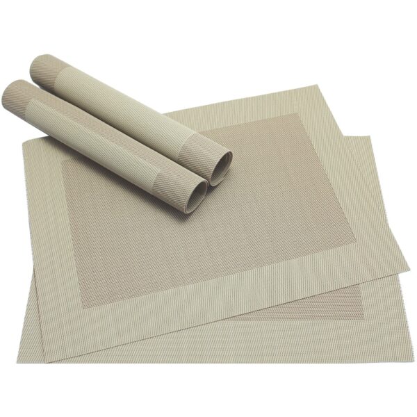 matches21 - Webshop Tischset Platzset BORDA Platzmatten 4er Set beige ge 1 1