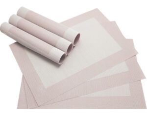 Tischset Platzset BORDA Platzmatten 6 Stk creme-weiß gewebt Kunstst. 46x33 cm