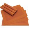 matches21 - Webshop Tischset Platzset BORDA Platzmatten 6er Set orange 1 5