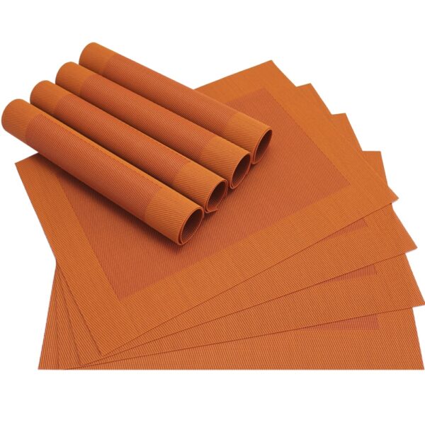 matches21 - Webshop Tischset Platzset BORDA Platzmatten 8er Set orange 1 1