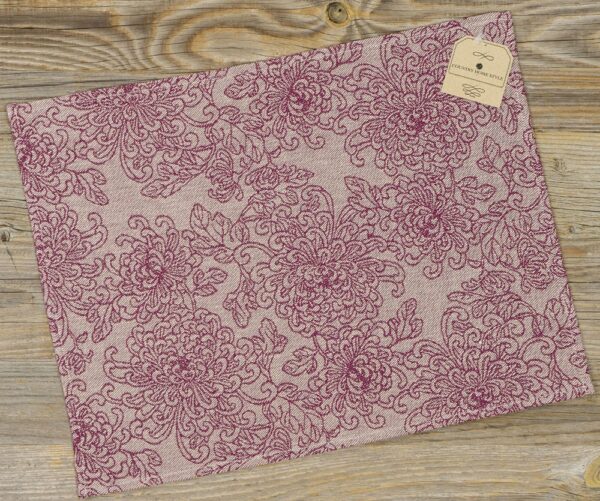 matches21 - Webshop Tischset Platzset CLEO Blueten Ranken Paisley beige violett 47x35 cm Landhaus 1 Stk 124252 1 1