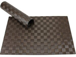 Tischset Platzset MODERN braun geflochten Kunststoff 1 Stk. 45x30 cm