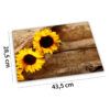 matches21 - Webshop Tischset Platzset MOTIV Sonnenblumen auf Holz 1 Stk abwaschbar 43 5x28 5 cm 112158 1 1 8