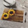 matches21 - Webshop Tischset Platzset MOTIV Sonnenblumen auf Holz 1 Stk abwaschbar 43 5x28 5 cm 112158 3 1 11