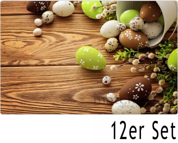 matches21 - Webshop Tischset Platzset Ostern MOTIV Ostereier und Holz 1 9 1