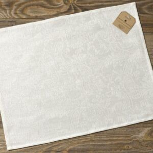 matches21 - Webshop Tischset Platzset Textil MILA einfarbig weiss 35x47 cm Landhaus Leinen 1 Stk 124264 1 2