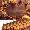 matches21 - Webshop Tischset Platzsets MOTIV abwaschbar Herbstfruechte Kuerbisse Holz braun orange 126264 4 1 22