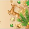 matches21 - Webshop Tischsets Platzsets MOTIV Weihnachten Hirsch Sterne gold gruen 12 Stk Abwaschbar 119049 2 1 4