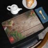 matches21 - Webshop Tischsets Platzsets MOTIV abwaschbar Geschenk Zweige und Holzbrett 126248 15 1 36