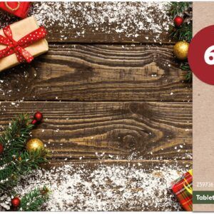 matches21 - Webshop Tischsets Platzsets MOTIV abwaschbar Geschenke Weihnachten Holz Schnee Kugeln 126241 10 1 25