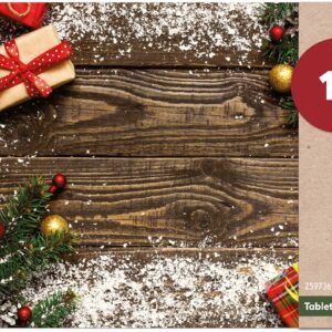 matches21 - Webshop Tischsets Platzsets MOTIV abwaschbar Geschenke Weihnachten Holz Schnee Kugeln 126241 8 1 26