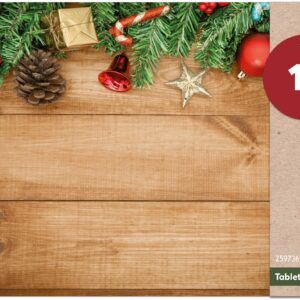 matches21 - Webshop Tischsets Platzsets MOTIV abwaschbar Geschenke Zapfen Holz Weihnachten 126245 18 1 16